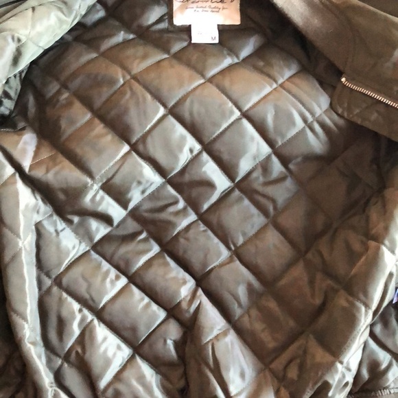 American Rag M Flight Bomber Jacket Zip Up Punk Old School Green Grunge NWOT - Picture 11 of 16